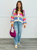Rainbow Chunky Knit Cardigan (Reg. and Plus)