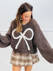 Braided Bow Tied Ribbon Sweater Top (Reg.)-2 Colors