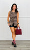 Black Multi Plaid Vest Top & Mini Skort Set (Reg.)