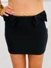 Black Bow Love Scuba Mini Skirt (Reg)