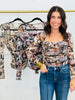 Artistic Floral Patchwork Mesh Top (Reg.)-3 Colors