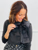 Black Bow Detail Long Sleeve Top (Reg.)