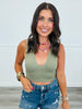 V-Neck Ribbed Bralette (Reg.) - 3 Colors