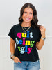 Black Quit Being Ugly Graphic Tee (Reg. and Plus)