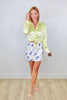 Off White Vase Print Skirt (Reg.)