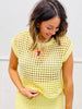 Lemon Open Knit Sleeveless Top & Midi Skirt Set (Reg.)