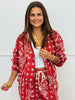 Red Bandana Print Bomber Jacket (Reg.)