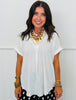 Pullover Back Pleat Collared Blouse (Reg.) - 5 Colors