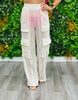 Creamy Taupe Lace Cargo Pants (Reg.)