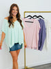 Mineral Washed Oversized Tee Top (Reg.) - 4 Colors