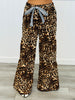 Leopard Print Wide Leg Pants (Reg. and Plus)