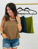 Bubble Hem Cami Tank Top (Reg.)-3 Colors