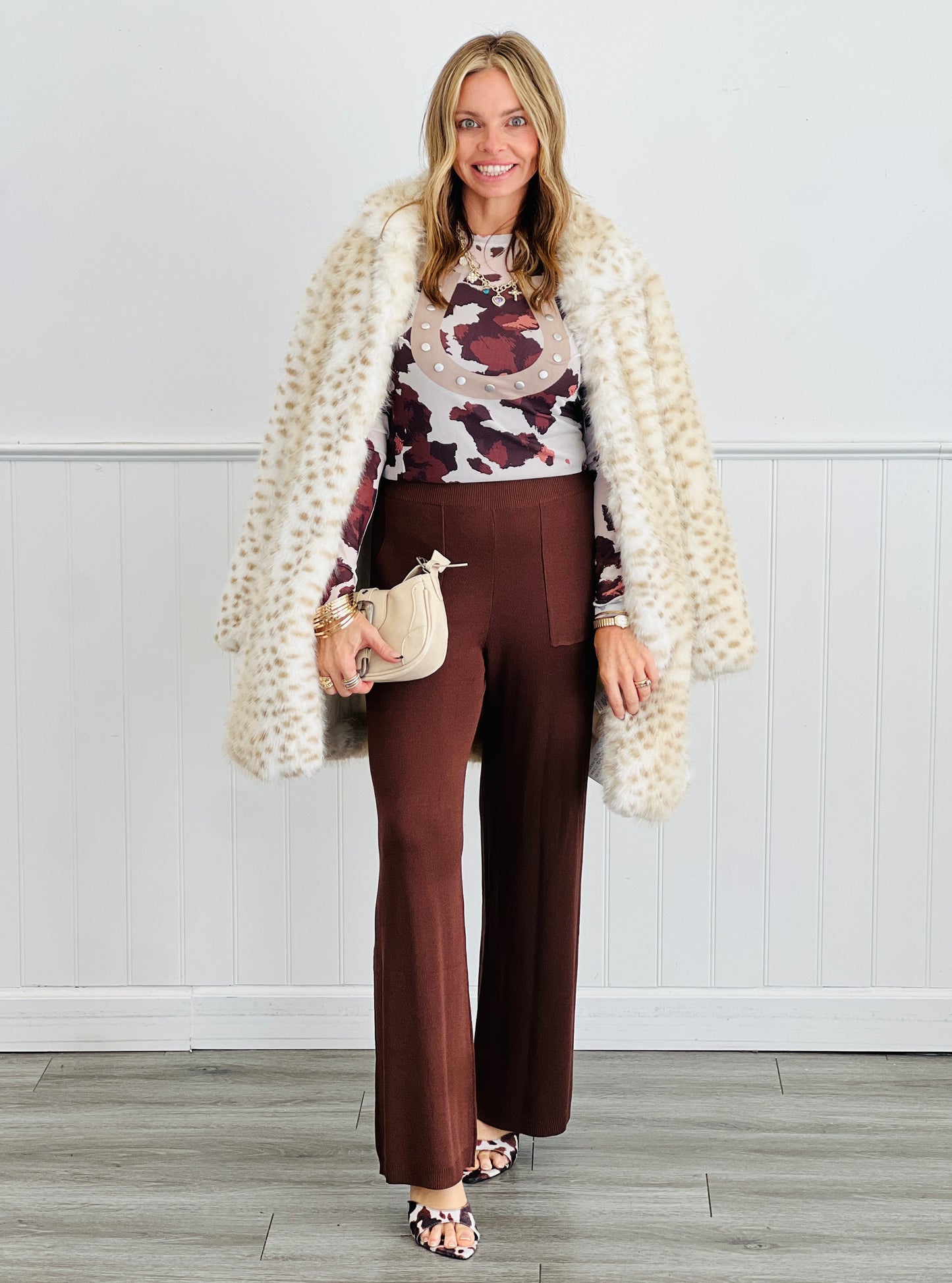 Dark Brown Elite Sweater & Pant Set (Reg & Plus)