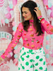 Holiday Drinks Keigan Mesh Top (Reg. and Plus)