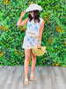 White Lace Sleeveless Top & Shorts Set (Reg & Plus)