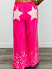 Washed Pink Star Patch Pants (Reg & Plus)