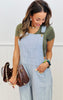 Light Blue Pinstriped Overalls (Reg & Plus)