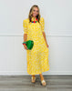 Lemon Animal Print Midi Dress (Reg.)