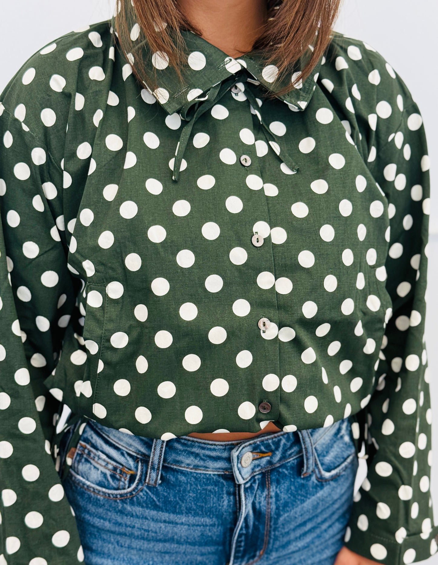 Olive Polka Dot Jacket (Reg.)