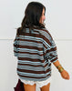 Brown Combo Striped Polo Tee (Reg. and Plus)