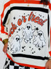 Queen Of Sparkles White, Black & Orange Stripe 'Trick or Treat' Sweater (Reg. and Plus)