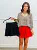 Solid Scuba Pleated Mini Skirt (Reg & Plus)- 2 Colors