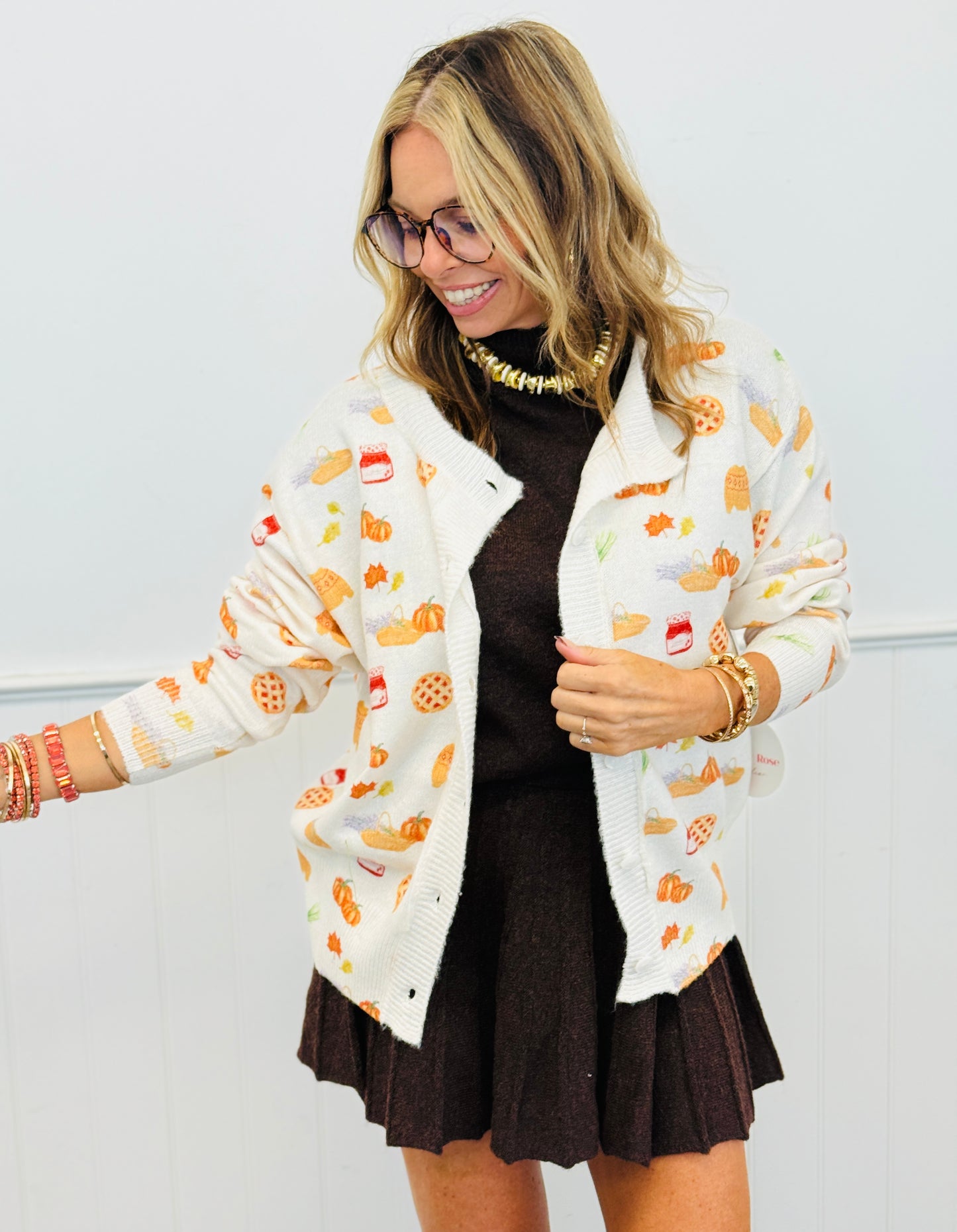 Cream Time For Pie Sweater Cardigan (Reg.)
