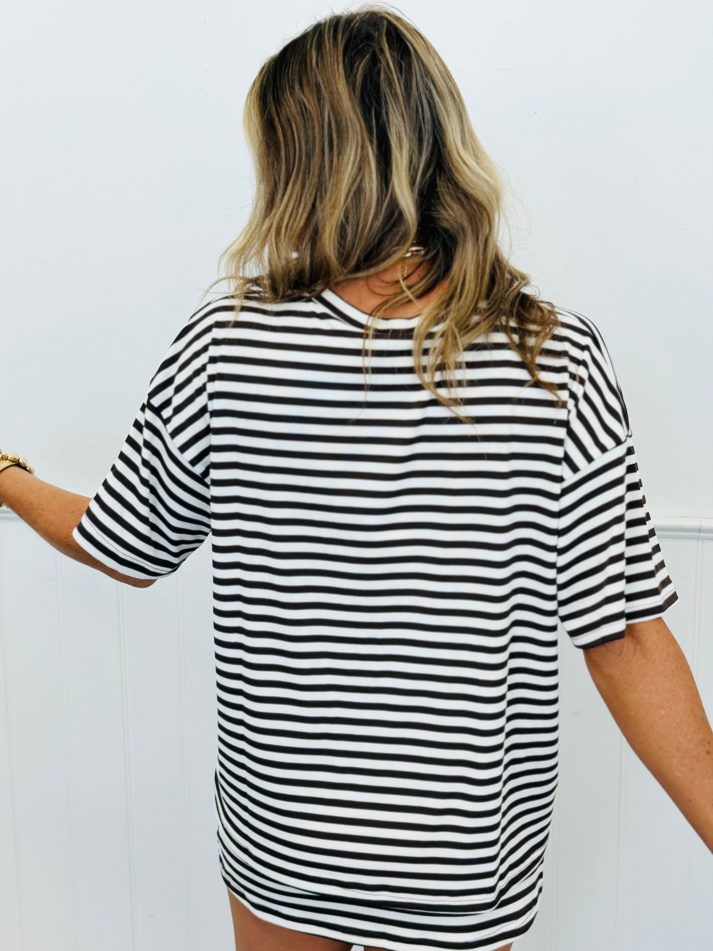 Striped Knit Tee Top (Reg.) - 2 Colors