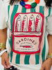 Green Striped Sardines Bling Tee (Reg. and Plus)