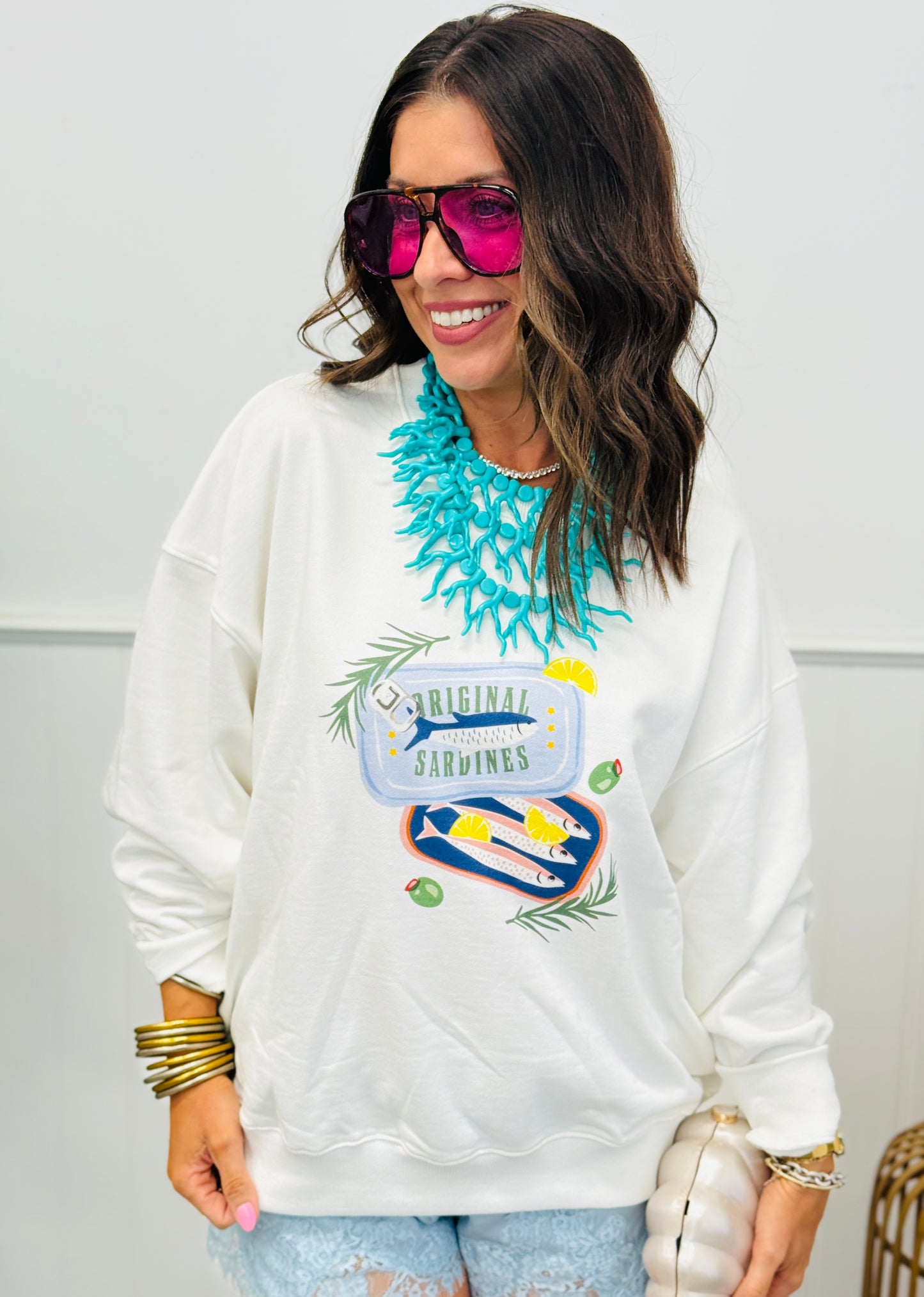 Cream Original Sardines Graphic Sweatshirt (Reg.)