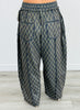 Olive Combo Diamond Pattern Pants (Reg & Plus)