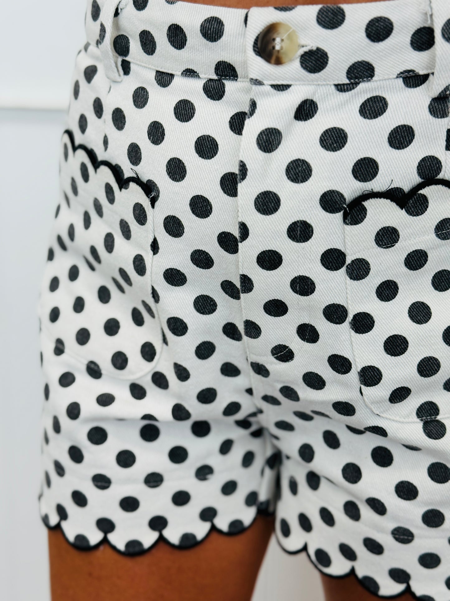 Off White Polka Dot Shorts (Reg.)
