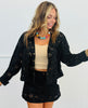 Black Laser Cut Floral Suede Skort (Reg & Plus)