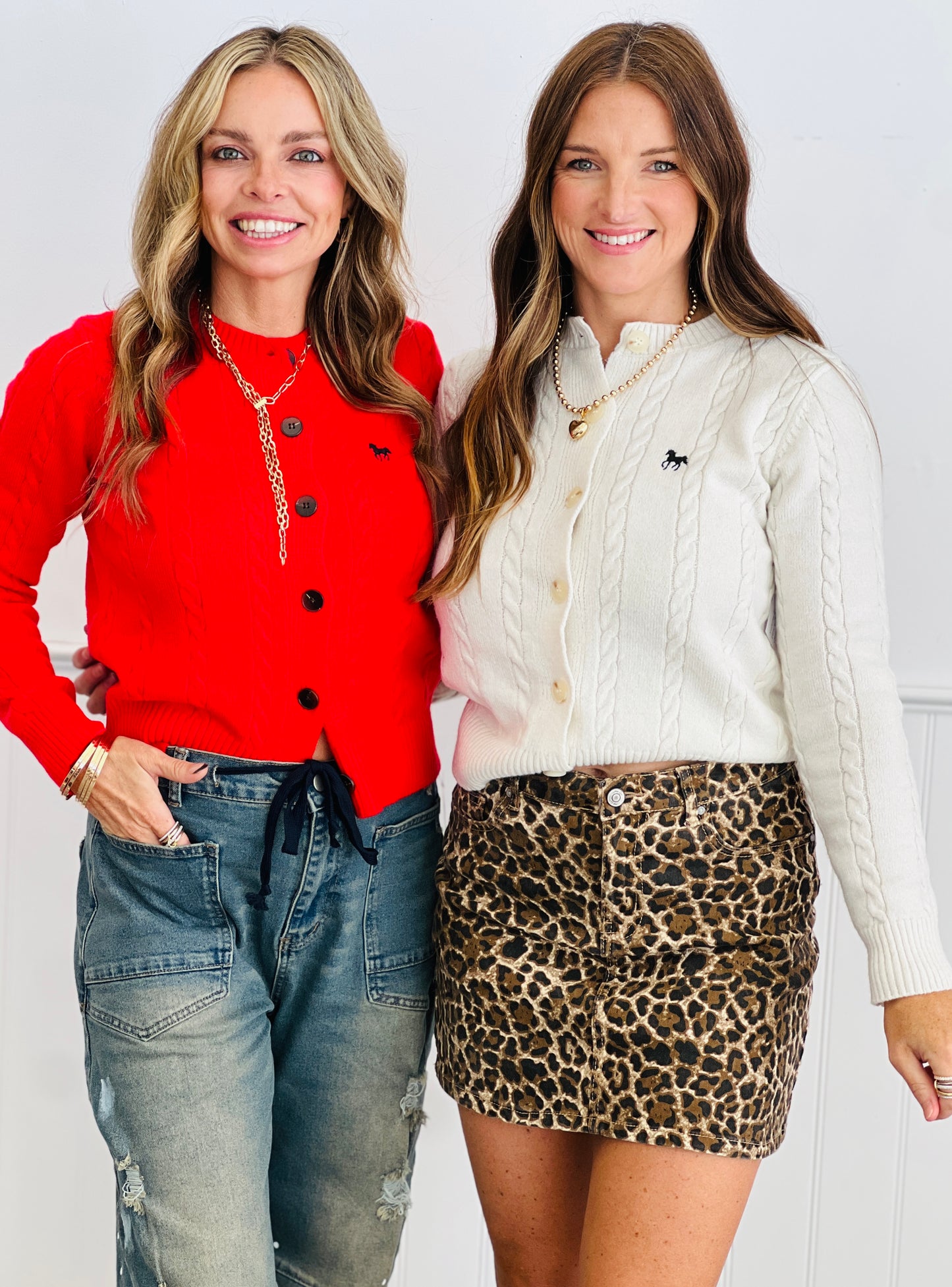 Cable Knit Button Up Sweater Cardigan (Reg.) - 2 Colors