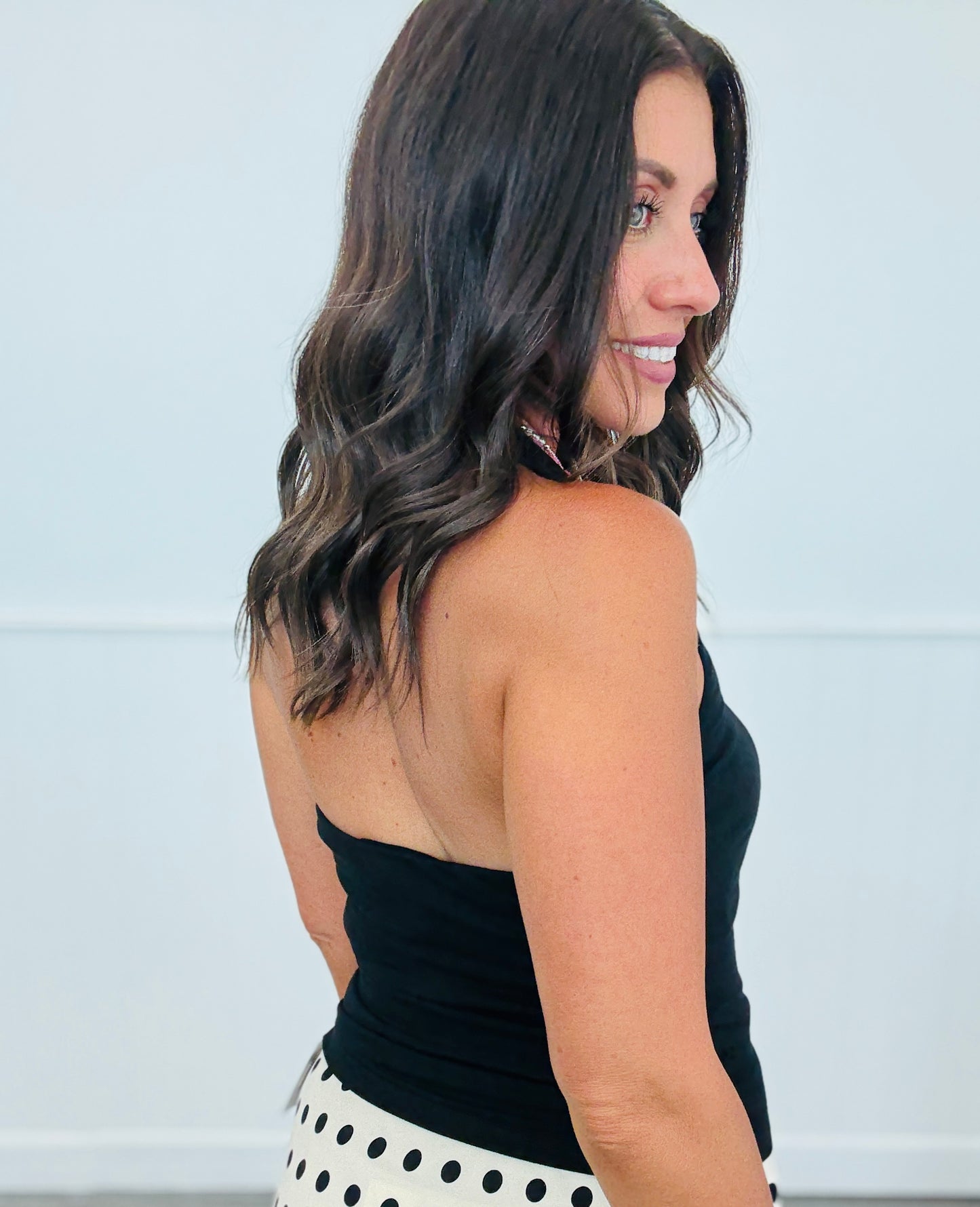 Square Neck Halter Top (Reg & Plus)- 5 Colors