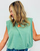 Solid Shoulder Pad Top (Reg. and Plus) - 5 colors