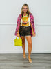 Jeweled Collar Leopard Tee (Reg. and Plus)