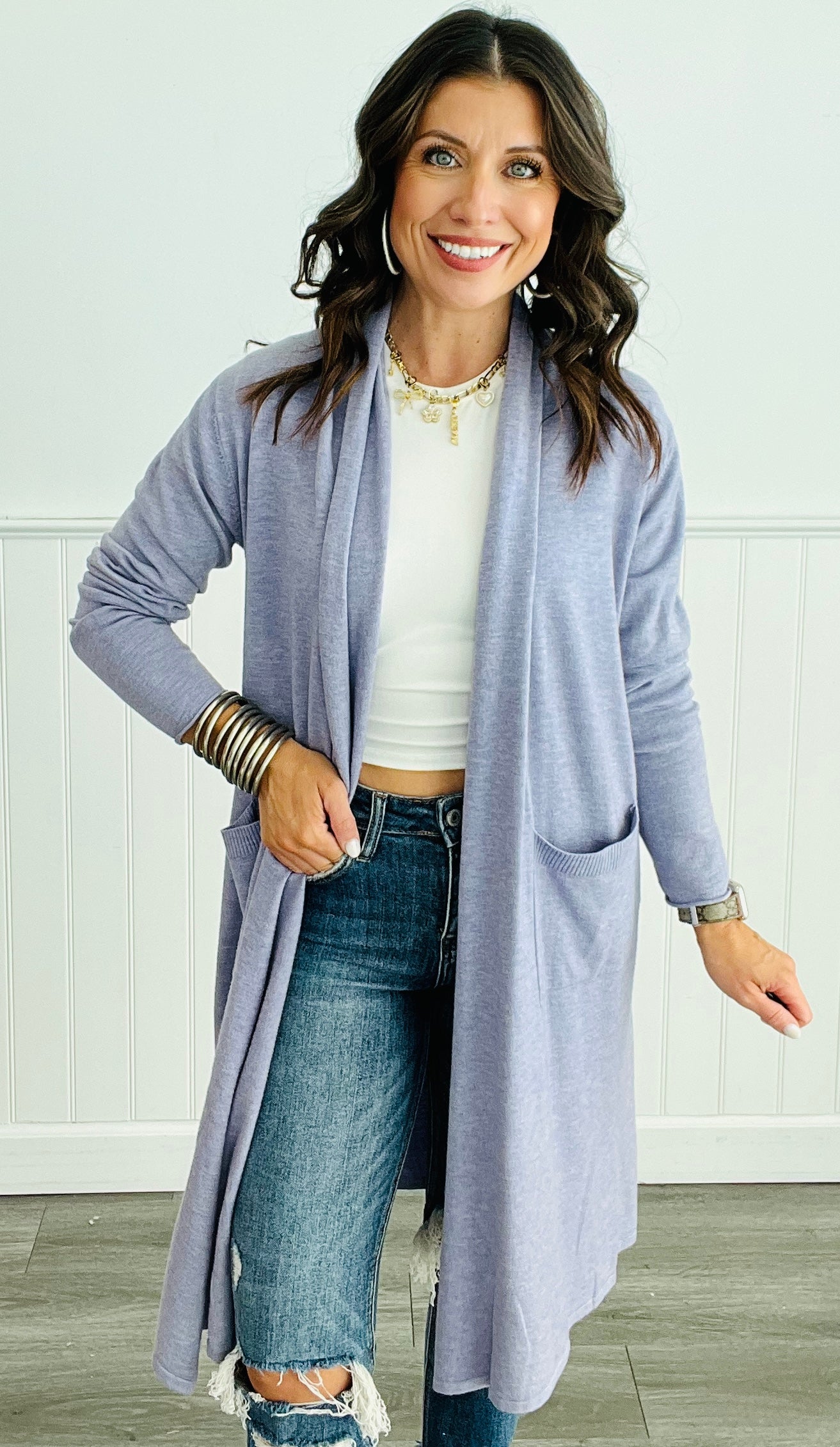 Open Cardigan With Pockets (Reg.) - 3 Colors