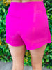 Hot Pink Asymmetrical Mini Skort (Reg.)