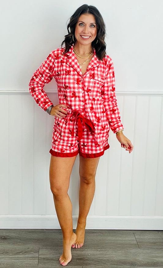 Cuter Than Cupid Ruffle Pajama Set (Reg. and Plus)