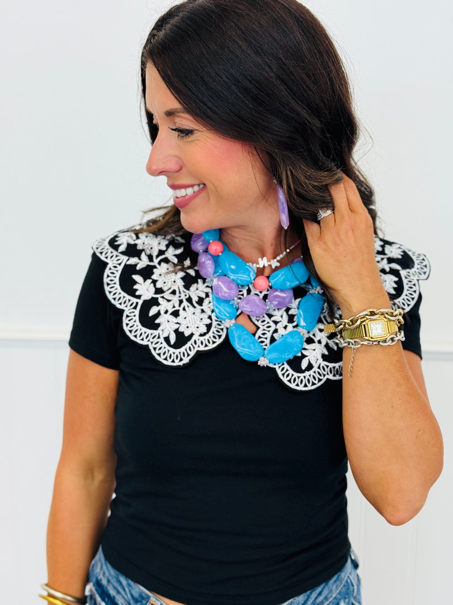 Midnight Bloom Detachable Collar (OS)