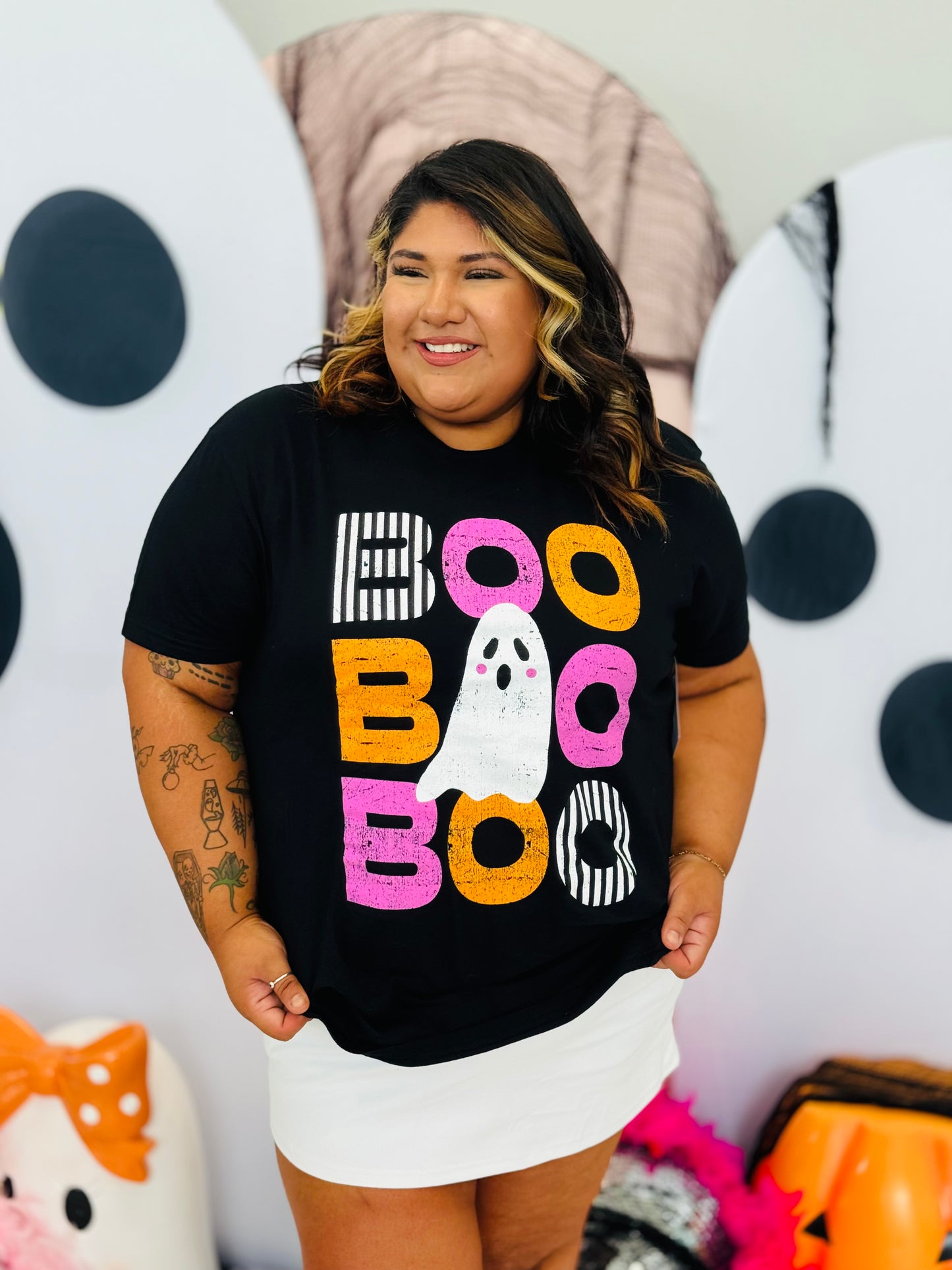 Boo Stacked Graphic Tee (Reg. and Plus)
