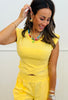 Butter Yellow Mineral Washed Top (Reg.)