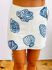 Seashell Print Mini Skirt (Reg.)