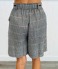 Ivory Multi Plaid Dressy Bermuda Shorts (Reg & Plus)