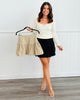 Bubble Hem Mini Skirt (Reg)-2 Colors