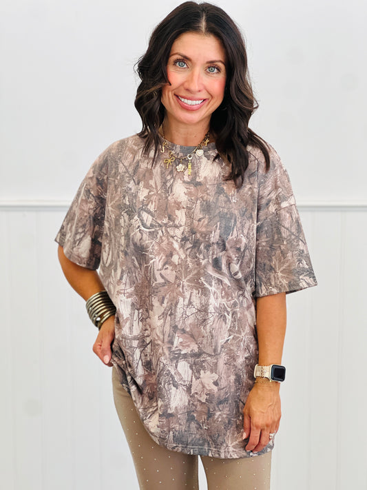 Dark Camo Oversized Tee (Reg. and Plus)