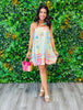Watercolor Bubble Hem Mini Dress (Reg.)