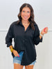 Black Kathryn Classic Button Down Up (Reg. & Plus)