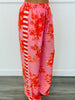 Floral Breeze Contrast Stripe Pants (Reg.) - 2 Colors